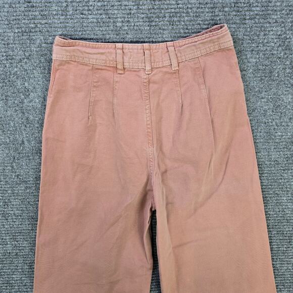 Free People Pants Womens 26 Pink Wide Leg Cropped High Rise - Picture 5 of 7